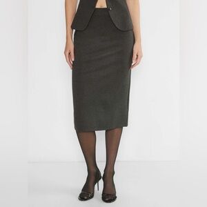 Wilfred Nora Ponte Skirt Heather Charcoal
